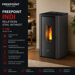 Freepoint Pelletofen Indi Stahl Anthrazit 7 kW