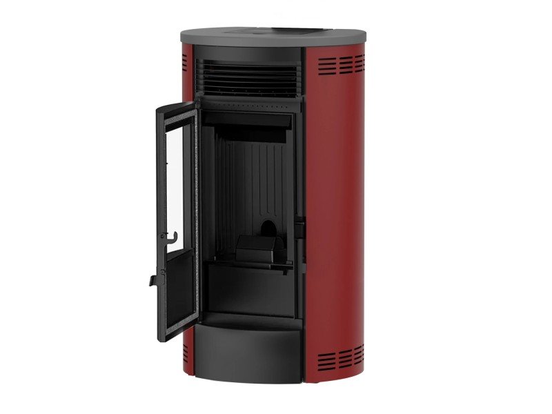 Sannover Luft-Pelletofen Flavia 15 kW Bordeaux