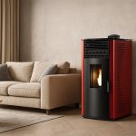 Sannover Pelletofen Anita 15 kW Bordeaux