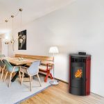 Sannover Luft-Pelletofen Flavia 9,5 kW Bordeaux