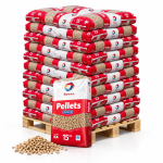 TotalEnergies Premium Holzpellets – 66 × 15 kg Palette – DINplus