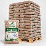 Natural Energie Holzpellets – 70 × 15 kg Palette – 100 % Nadelholz, DINplus