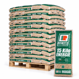 Van Roje Holzpellets – 65 × 15 kg Palette – 100 % Nadelholz, ENplus A1 & DINplus & PEFC