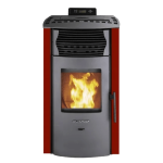 SCHENGER Pelletofen HP51 Rot 8,8kW A+ Vollautomatisch WIFI+ECO+TIMER