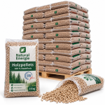 Natural Energie Holzpellets – 70 × 15 kg Palette – 100 % Nadelholz, DINplus
