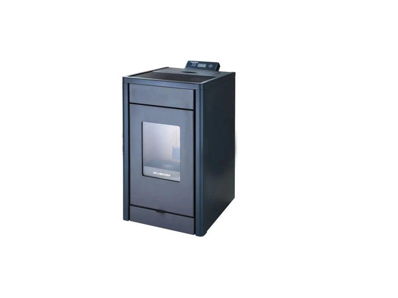 SCHENGER Pelletofen HP07 Schwarz 8 kW A++ Vollautomatisch WIFI+ECO+TIMER