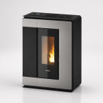 Freepoint Pelletofen Arco Stahl Titangrau 7 kW mit Automatik