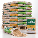 Starforest Holzpellets – 70 × 15 kg Palette (1.050 kg) – 100 % Nadelholz, DINplus