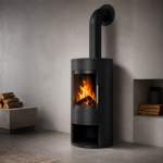 Justus Dauerbrand Kaminofen Austin 5 Speckstein-Verkleidung Schwarz 5 kW