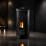 Freepoint Pelletofen Breeze Stahl Schwarz 9,1 kW mit Automatik