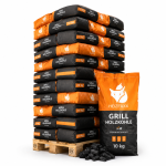 Heizfuxx Grillholzkohle in Gastro-Qualität 10kg x 36 Sack 360kg Palette