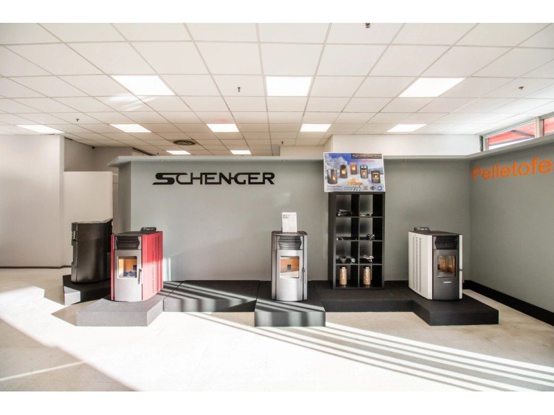 SCHENGER Pelletofen HP51 Rot 8,8kW A+ Vollautomatisch WIFI+ECO+TIMER