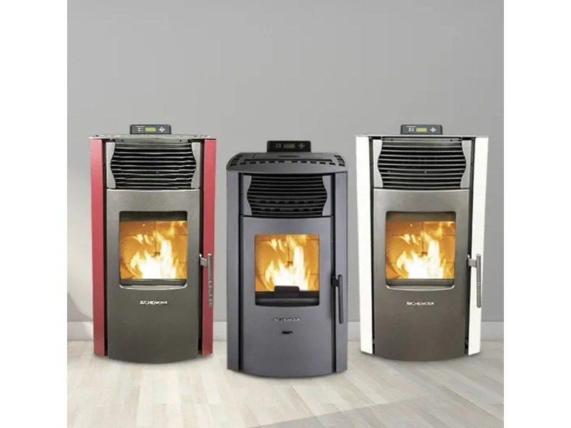 SCHENGER Pelletofen HP51 Schwarz 8,8 kW A+ Vollautomatisch WIFI+ECO+TIMER