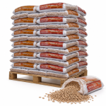 Wooday Holzpellets – 65 × 15 kg Palette (975 kg) – 100 % Nadelholz, DINplus