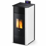 Freepoint Pelletofen Tesis Stahl Weiß 22,8 kW wasserführend