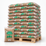 Holzpellets – 65 × 15 kg Palette (975 kg) – 100 % Nadelholz, ENplus A1