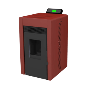 SCHENGER Pelletofen HLP3402 Rot A++ 5,5kW Vollautomatisch+WIFI+Eco Modus