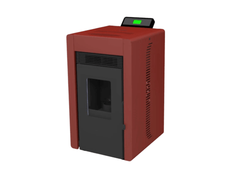 SCHENGER Pelletofen HLP3402 Rot A++ 5,5kW Vollautomatisch+WIFI+Eco Modus