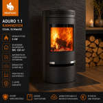 Aduro 1.1 Kaminofen Stahl Schwarz 6 kW mit Automatik
