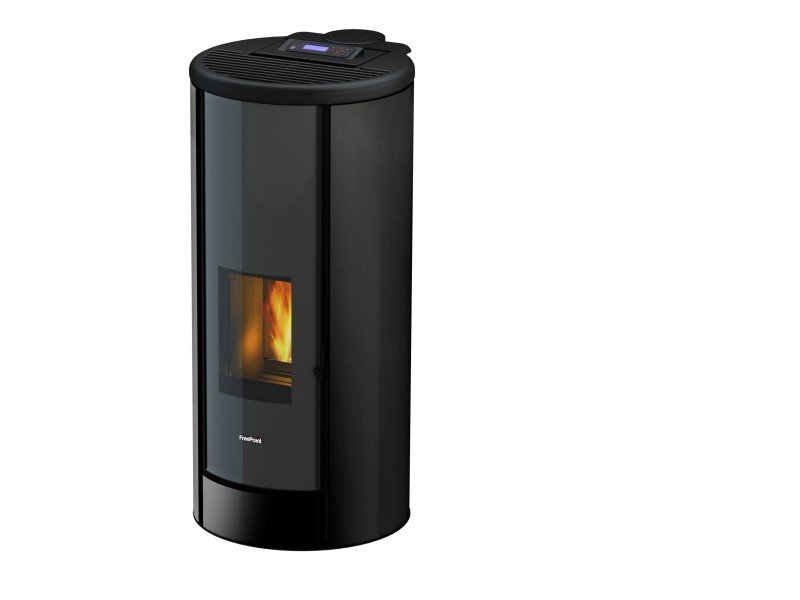 Freepoint Pelletofen Breeze Stahl Schwarz 9,1 kW mit Automatik