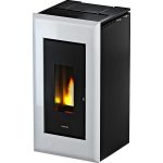Freepoint Pelletofen Vega Stahl Weiß 10,5 kW mit Automatik