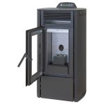Rowi Pelletofen Stahl Schwarz 8,7 kW
