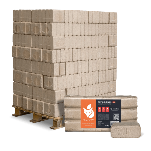 Heizfuxx RUF Original Red Holzbriketts Hartholz 10kg x 96 Gebinde 960kg Palette