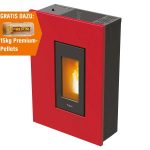 PEGASO Pelletofen Madison Stahl Bordeaux 5,3 kW mit Automatik