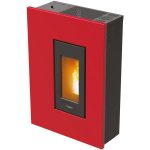PEGASO Pelletofen Madison Stahl Bordeaux 5,3 kW mit Automatik