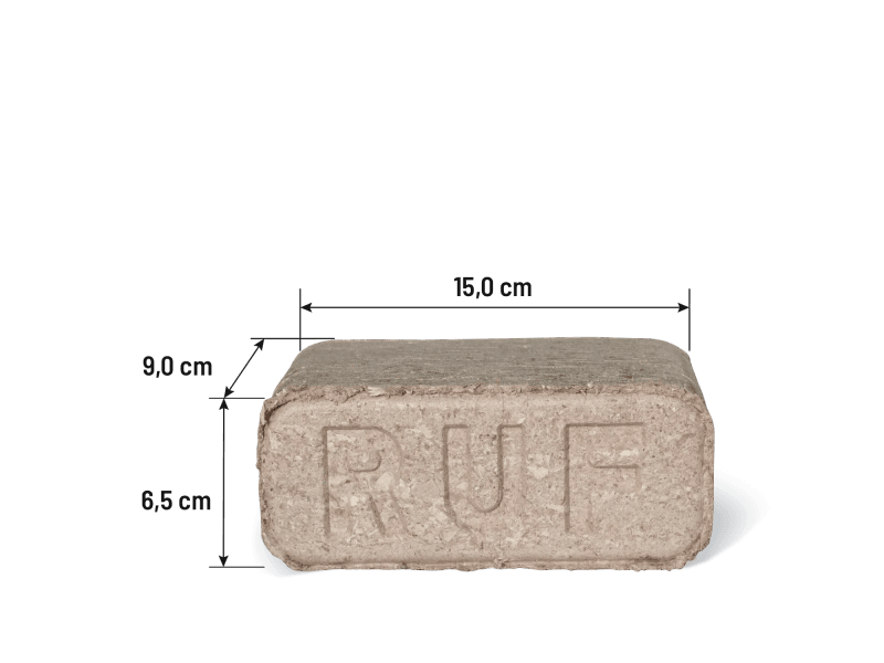 Heizfuxx RUF Original Red Holzbriketts Hartholz 10kg x 96 Gebinde 960kg Palette