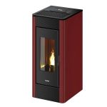 Firefix Pelletofen Ketty Stahl Schwarz-Bordeaux 6,3 kW