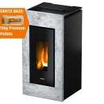 Freepoint Pelletofen Acce Stahl Naturstein 7 kW
