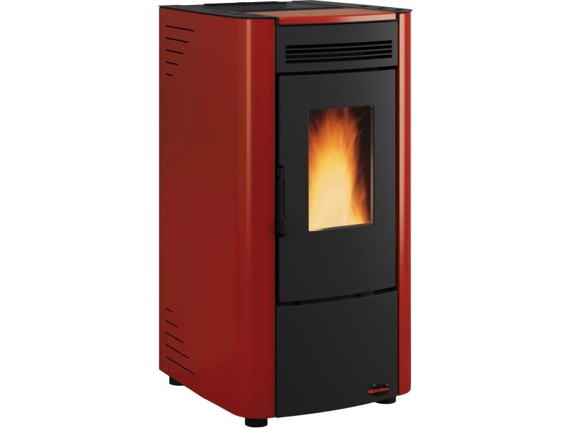 Firefix Pelletofen Ketty Stahl Schwarz-Bordeaux 6,3 kW