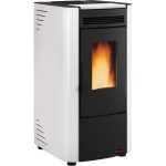 Firefix Pelletofen Ketty Stahl Schwarz-Weiß 6,3 kW