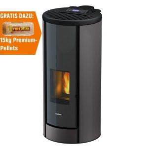 Freepoint Pelletofen Breeze Stahl Titan 9,1 kW mit Automatik