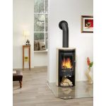 Justus Kaminofen Usedom 5 Schwarz 5 kW Sandsteinverkleidung