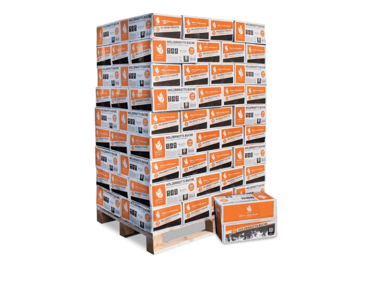Heizfuxx Nestro M Holzbriketts Hartholz im Karton 12kg x 81 Karton 972kg Palette