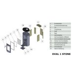 Panadero Oval 1 Kaminofen Stahl Schwarz 8,7 kW