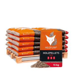 Heizfuxx Red ENplus A1 Holzpellets Hartholz 15kg x 20 Sack 300kg Palette