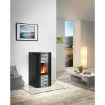 Justus Pelletofen Sirkos 2.0 Stahl Schwarz 6 kW mit Automatik