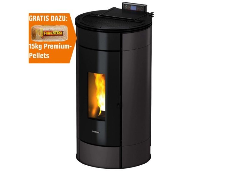Freepoint Pelletofen Globe Stahl Anthrazit 10,5 kW mit Automatik