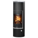 Justus Kaminofen Faro W+ 2.0 Stahl Schwarz mit Speckstein Grau 7 kW