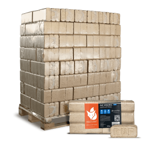 Heizfuxx RUF Original Blue Holzbriketts Nadelholz 10kg x 96 Gebinde 960kg Palette
