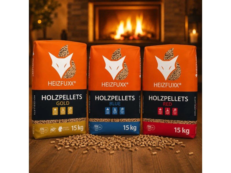 Heizfuxx Blue ENplus A1 Holzpellets Weichholz 15kg x 20 Sack 300kg Palette