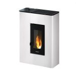 Freepoint Pelletofen Atri Metall Weiß 4,9 kW mit Automatik