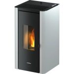 Freepoint Pelletofen Indi Stahl Weiß 7 kW mit Automatik