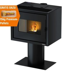 Freepoint Pelletofen Modo Stahl Schwarz 9,3 kW