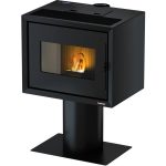 Freepoint Pelletofen Modo Stahl Schwarz 9,3 kW