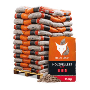 Heizfuxx Red ENplus A1 Holzpellets Hartholz 15kg x 65 Sack 975kg Palette
