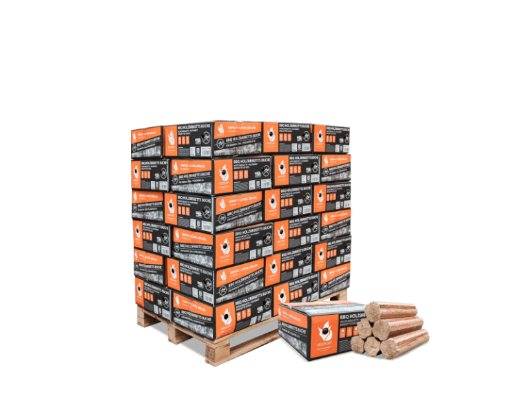 Heizfuxx BBQ-Buchenholzbriketts 18kg x 18 Gebinde 324kg Palette